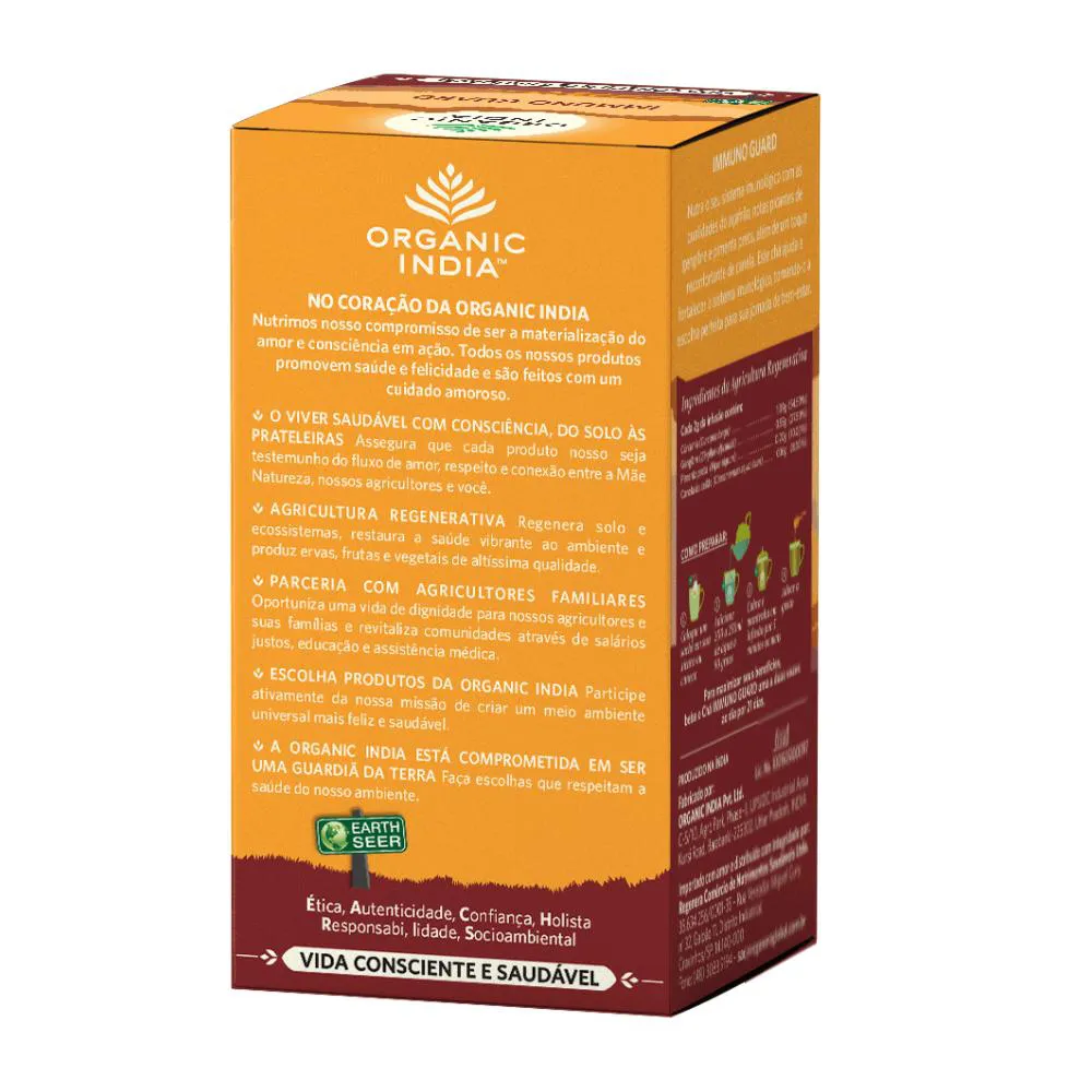 Chá Infusão Immuno Guard 25 Sachês de 2g – Organic India - Imagem 4