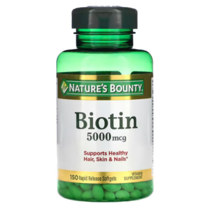 Biotina, 5000mcg, 150 Cápsulas, Nature's Bounty