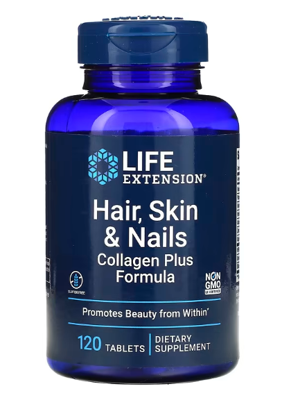 Hair, Skin & Nails, cabelo, pele e unhas, 120 Cápsulas, Life Extension