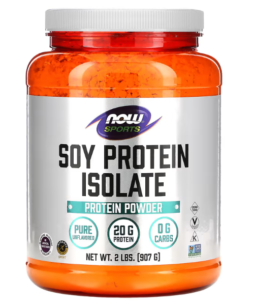 Isolado de Proteína de Soja, Natural e Sem Sabor, 907g, Now