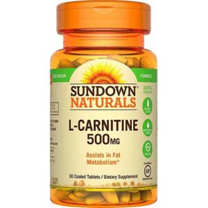 L-Carnitina 500mg, 30 comprimidos, Sundown