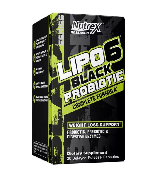 Lipo 6 Black Probiotic, 30 Cápsulas, Nutrex