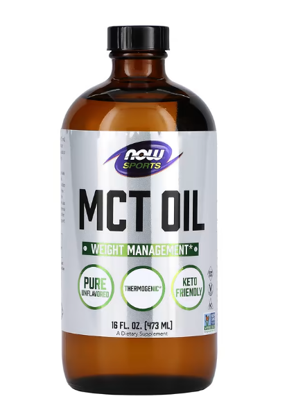 Óleo MCT, Sem Sabor, 473 ml, Now