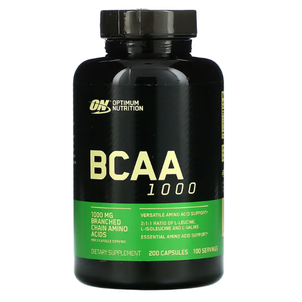 BCAA, 1000mg, 200 Cápsulas, Optimum Nutrition