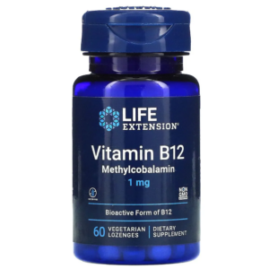 Vitamina B12, 1mg, 60 Comprimidos Mastigáveis, Life Extension
